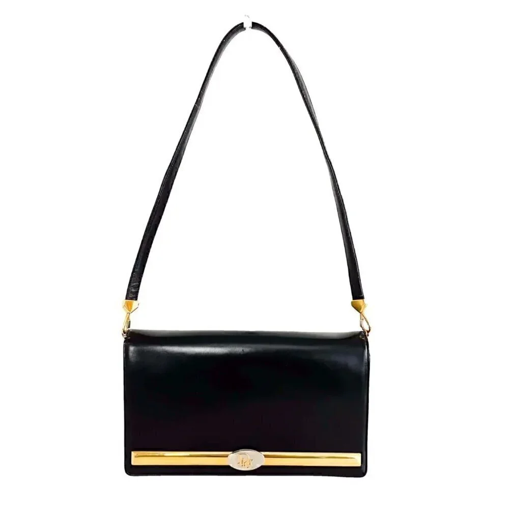 Dior Vintage 30 Montaigne Clutch Shoulder Bag Leather Bordeaux + Coin Purse - Picture 5 of 13